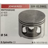 BRUMAR PISTONE COMPLETO JONSERED MOTOSEGHE JO 920 JO 930  Ø 54 D. Spinotto 13  R.O. 503.5759-03