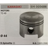 BRUMAR PISTONE COMPLETO KAWASAKI MOTORI TD 48  Ø 44 D. Spinotto 11  R.O. 13001-2086