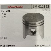 BRUMAR PISTONE COMPLETO KAWASAKI MOTORI TH 23 TG 24  Ø 32 D. Spinotto 8  R.O. 13001-2145