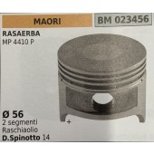 BRUMAR PISTONE COMPLETO MAORI RASAERBA MP 4410 P  Ø 56 2 segmenti + raschiaolio D. Spinotto 14  R.O. -