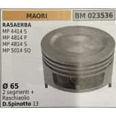 BRUMAR PISTONE COMPLETO MAORI RASAERBA MP 4414 S MP 4814 P MP 4814 S MP 5014 SQ  Ø 65 2 segmenti + raschiaolio D. Spinotto 13  R.O. -