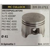 BRUMAR PISTONE COMPLETO MC CULLOCH DECESPUGLIATORI ELITE 4000 ELITE 4000BP ELITE 4100 PRO MAC 4000 PRO MAC 4100 PRO MAC 4150 PRO MAC 4200S  Ø 41 D. Spinotto 9  R.O. 247257