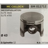 BRUMAR PISTONE COMPLETO MC CULLOCH DECESPUGLIATORI ELITE 4600 ELITE 4700  Ø 43 D. Spinotto 12  R.O. 247258