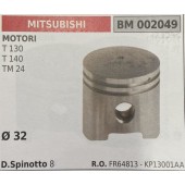 BRUMAR PISTONE COMPLETO MITSUBISHI MOTORI T 130 T 140 TM 24  Ø 32 D. Spinotto 8  R.O. FR64813 - KP13001AA