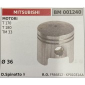 BRUMAR PISTONE COMPLETO MITSUBISHI MOTORI T 170 T 180 TM 33  Ø 36  D. Spinotto 9  R.O. FR66812 - KP01031AA