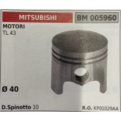 BRUMAR PISTONE COMPLETO MITSUBISHI MOTORI TL 43  Ø 40  D. Spinotto 10  R.O. KP01029AA