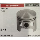 BRUMAR PISTONE COMPLETO MITSUBISHI MOTORI TL 50  Ø 43  D. Spinotto 10  R.O. KP01049AA