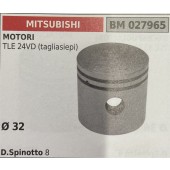 BRUMAR PISTONE COMPLETO MITSUBISHI MOTORI TLE 24VD (tagliasiepi)  Ø 32  D. Spinotto 8  R.O. -