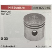 BRUMAR PISTONE COMPLETO MITSUBISHI MOTORI TUE 26FD  Ø 33  D. Spinotto 8  R.O. LP13031AA