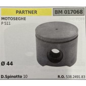 BRUMAR PISTONE COMPLETO PARTNER MOTOSEGHE P 511  Ø 44  D. Spinotto 10  R.O. 538.2491.83