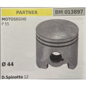 BRUMAR PISTONE COMPLETO PARTNER MOTOSEGHE P 55  Ø 44  D. Spinotto 12  R.O. -