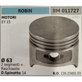 BRUMAR PISTONE COMPLETO ROBIN MOTORI EY 15  Ø 63 2 segmenti + raschiaolio D. Spinotto 14  R.O. 226.23401.03