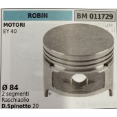 BRUMAR PISTONE COMPLETO ROBIN MOTORI EY 40  Ø 84 2 segmenti + raschiaolio D. Spinotto 20  R.O. -