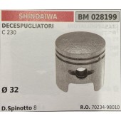 BRUMAR PISTONE COMPLETO SHINDAIWA  DECESPUGLIATORI C 230  Ø 32 D. Spinotto 8  R.O. 70234-98010