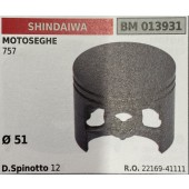 BRUMAR PISTONE COMPLETO SHINDAIWA MOTOSEGHE 757  Ø 51 D. Spinotto 12  R.O. 22169-41111