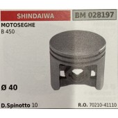BRUMAR PISTONE COMPLETO SHINDAIWA MOTOSEGHE B 450  Ø 40 D. Spinotto 10  R.O. 70210-41110