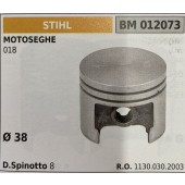 BRUMAR PISTONE COMPLETO STIHL MOTOSEGHE 018   Ø 38 D. Spinotto 8  R.O. 1130.030.2003