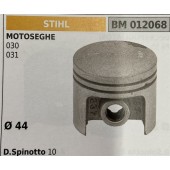 BRUMAR PISTONE COMPLETO STIHL MOTOSEGHE 030 031  Ø 44 D. Spinotto 10  R.O. -