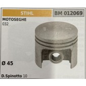 BRUMAR PISTONE COMPLETO STIHL MOTOSEGHE 032  Ø 45 D. Spinotto 10  R.O. -