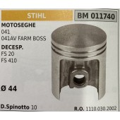 BRUMAR PISTONE COMPLETO STIHL MOTOSEGHE 041 041AV FARM BOSS DECESP. FS 20 FS 410  Ø 44 D. Spinotto 10  R.O. 1110.030.2002