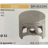 BRUMAR PISTONE COMPLETO STIHL MOTOSEGHE 046 460  Ø 52 D. Spinotto 12 R.O. 1128.030.2009