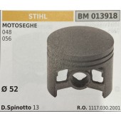 BRUMAR PISTONE COMPLETO STIHL MOTOSEGHE 048 056  Ø 52 D. Spinotto 13 R.O. 1117.030.2001