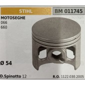 BRUMAR PISTONE COMPLETO STIHL MOTOSEGHE 066 660  Ø 54 D. Spinotto 12 R.O. 1122.030.2005