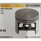BRUMAR PISTONE COMPLETO STIHL MOTOSEGHE 084 088  Ø 60 D. Spinotto 13 R.O. 1124.030.2007