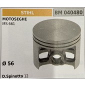 BRUMAR PISTONE COMPLETO STIHL MOTOSEGHE MS 661  Ø 56 D. Spinotto 12 R.O. -