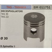 BRUMAR PISTONE COMPLETO TAS - TANAKA DECESPUGLIATORI TAS 30 TAS 22i  Ø 30 D. Spinotto 9 R.O. -