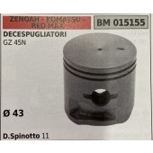 BRUMAR PISTONE COMPLETO ZENOAH - KOMATSU - RED MAX DECESPUGLIATORI GZ 45N   Ø 43 D. Spinotto 11 R.O. -