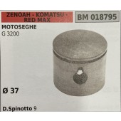 BRUMAR PISTONE COMPLETO ZENOAH - KOMATSU - RED MAX MOTOSEGHE G 3200   Ø 37 D. Spinotto 9 R.O. -