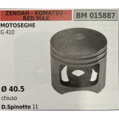 BRUMAR PISTONE COMPLETO ZENOAH - KOMATSU - RED MAX MOTOSEGHE G 410   Ø 40.5 chiuso D. Spinotto 11 R.O. -