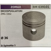 BRUMAR PISTONE COMPLETO ZOMAX DECESPUGLIATORI ZMG 3302   Ø 36 D. Spinotto 9 R.O. -