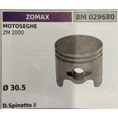 BRUMAR PISTONE COMPLETO ZOMAX MOTOSEGHE ZM 2000   Ø 30.5 D. Spinotto 8 R.O. -