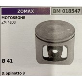 BRUMAR PISTONE COMPLETO ZOMAX MOTOSEGHE ZM 4100   Ø 41 D. Spinotto 9 R.O. -
