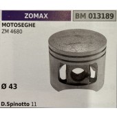 BRUMAR PISTONE COMPLETO ZOMAX MOTOSEGHE ZM 4680   Ø 43 D. Spinotto 11 R.O. -