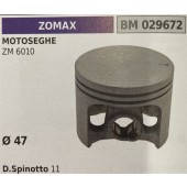 BRUMAR PISTONE COMPLETO ZOMAX MOTOSEGHE ZM 6010   Ø 47 D. Spinotto 11 R.O. -