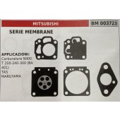 BRUMAR MEMBRANA/KIT RIPARAZIONE MITSUBISHI  SERIE MEMBRANE  APPLICAZIONI: Carburatore NIKKI T 200-240-300 (BA 401) TAS MARUYAMA  R.O. - 