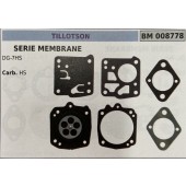 BRUMAR MEMBRANA/KIT RIPARAZIONE TILLOTSON  SERIE MEMBRANE DG-7HS  Carb. HS  R.O. -