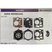 BRUMAR MEMBRANA/KIT RIPARAZIONE WALBRO  SERIE MEMBRANE D1-SDC  Kit ripar. BM 000675