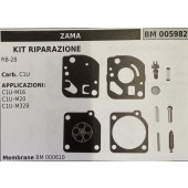 BRUMAR MEMBRANA/KIT RIPARAZIONE ZAMA  KIT RIPARAZIONE RB-28  Carb. C1U  APPLICAZIONI: C1U-M26 C1U-M20 C1U-M32B  Membrane BM 000610