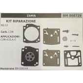 BRUMAR MEMBRANA/KIT RIPARAZIONE ZAMA  KIT RIPARAZIONE RB-53  Carb. C3M  APPLICAZIONI: C3M-K33,A-C  Membrane BM 006144