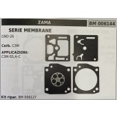 BRUMAR MEMBRANA/KIT RIPARAZIONE ZAMA  SERIE MEMBRANE GND-26  Carb. C3M  APPLICAZIONI: C3M-S5,A-C  Kit ripar. BM 006127