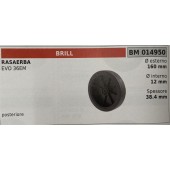 BRUMAR RUOTA RASAERBA  BRILL  RASAERBA EVO 36EM  posteriore Ø esterno 160 mm Ø interno 12 mm spessore 38.4 mm  R.O. -