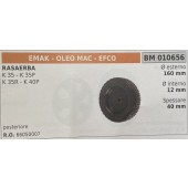BRUMAR RUOTA RASAERBA EMAK - OLEO MAC - EFCO  RASAERBA K 35 - K 35P K 35R - K 40P  posteriore Ø esterno 160 mm Ø interno 12 mm spessore 40 mm  R.O. 66050007