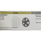 BRUMAR RUOTA RASAERBA GIANS  RASAERBA KJ 430 KJ 480 KJ 530  coperchio esterno ruota anteriore Ø esterno 145 mm Ø interno - spessore -  R.O. X0904-006-03-00