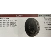 BRUMAR RUOTA RASAERBA HARRY (2016)  RASAERBA HR 530SB ALU B&S675 HR 5000SBQ B&S625 HR 5600SBQ B&S675 HR 5600SBQ-IS B&S775  Ø esterno 283 mm Ø interno 12 mm spessore 60 mm  R.O. -