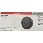 BRUMAR RUOTA RASAERBA HONDA  RASAERBA HRC 216  anteriore - versione con doppio cuscinetto Ø esterno 215 mm Ø interno 15 mm spessore 55 mm  R.O. 44700-VK6-010ZA