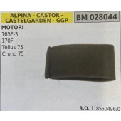 BRUMAR FILTRO ARIA ALPINA - CASTOR - CASTELGARDEN - GGP  MOTORI 165F-3 170F Tellus 75 Crono 75  R.O. 118550496/0